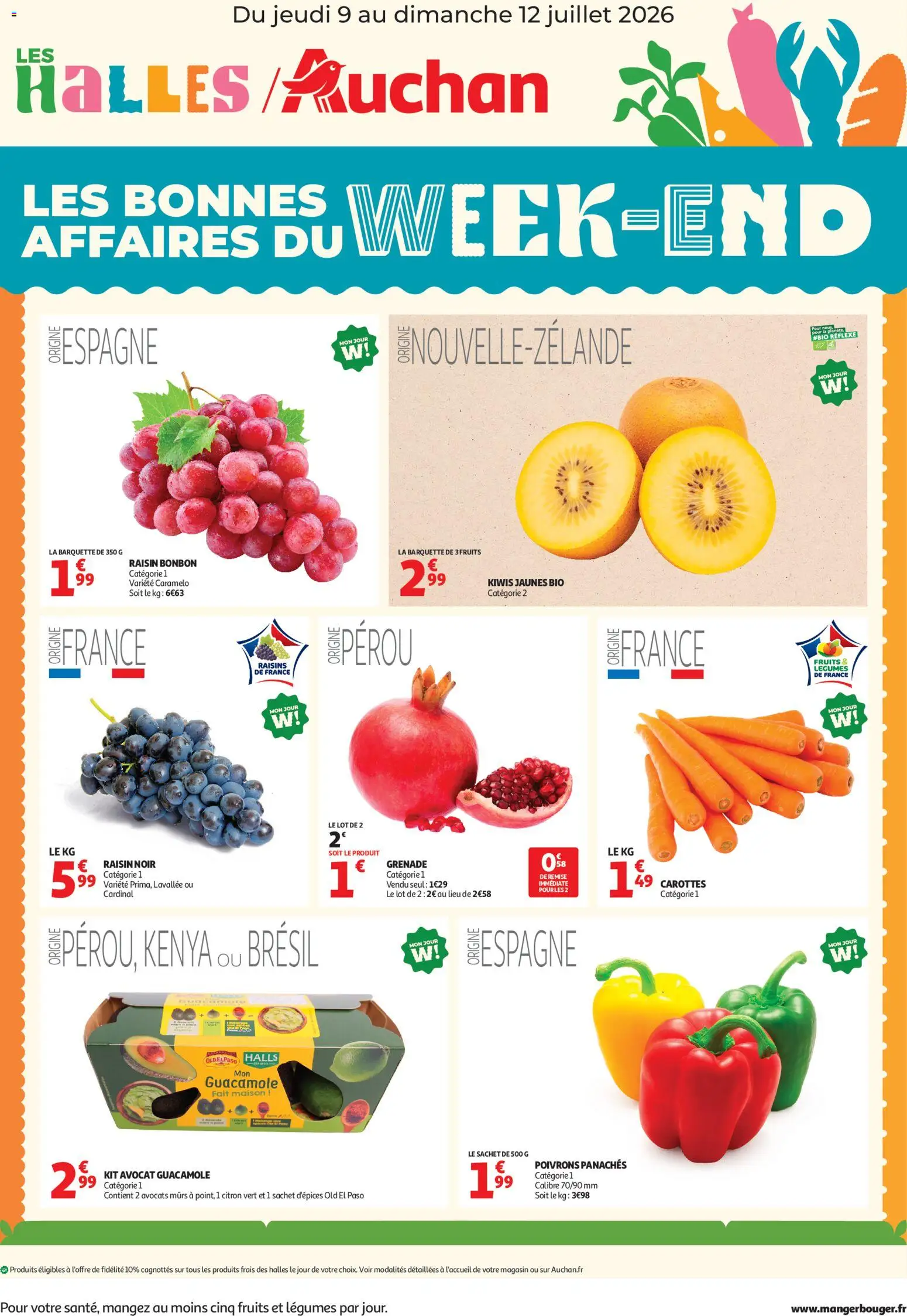 Voorbeeld van Auchan Les bons plans du week-end dans votre hyper ! van winkel Auchan geldig vanaf 09/07/2026 - La, Guacamole