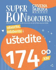 Pregled letka Crvena jabuka Super BONbonjera trgovine Crvena jabuka vrijedi od 01.08.2026