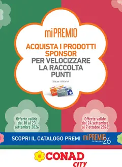 Anteprima dell'opuscolo Conad volantino City Mi Premio Piemonte dal negozio Conad valido da 10/09/2026