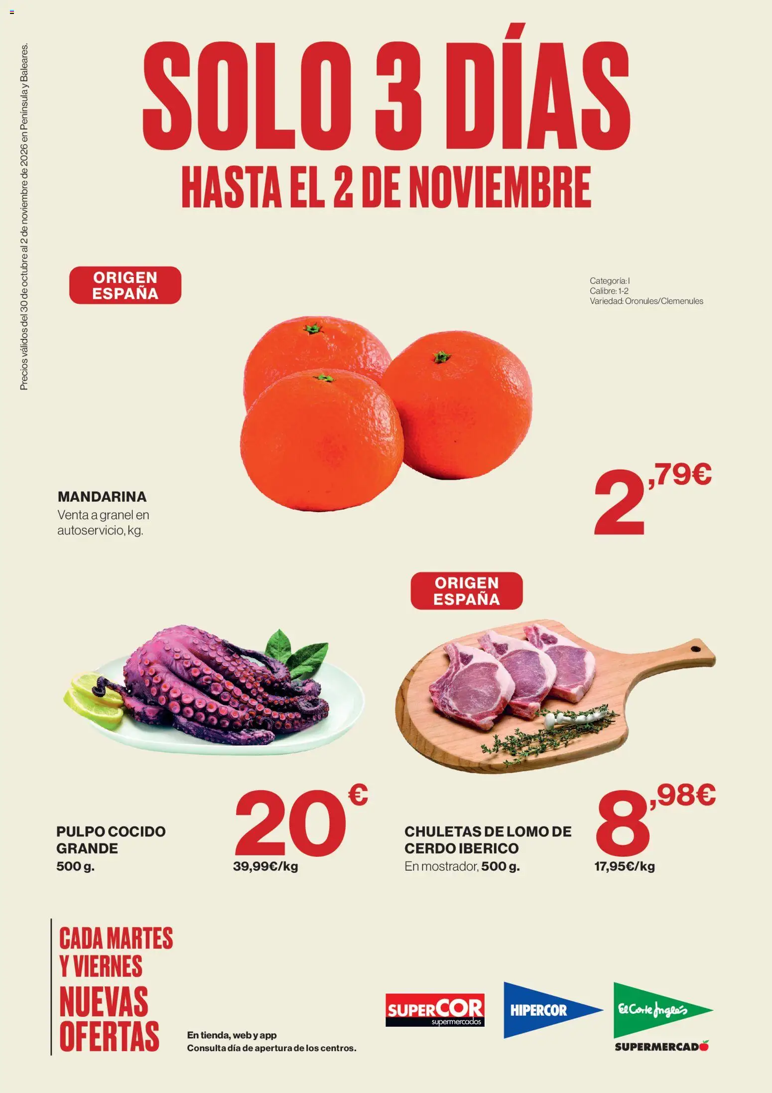 Vista previa del folleto de la tienda Supercor válido desde el 30/10/2026 - Cerdo, Lomo