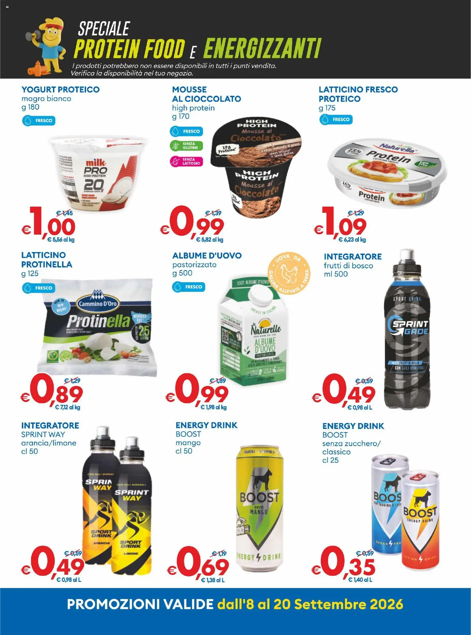 Anteprima dell'opuscolo MD Discount volantino dal negozio MD Discount valido da 08/09/2026 - Terra, Cioccolato, Yogurt, Frutti di bosco, Arancia, Mousse al cioccolato, Basso, Yogurt proteico