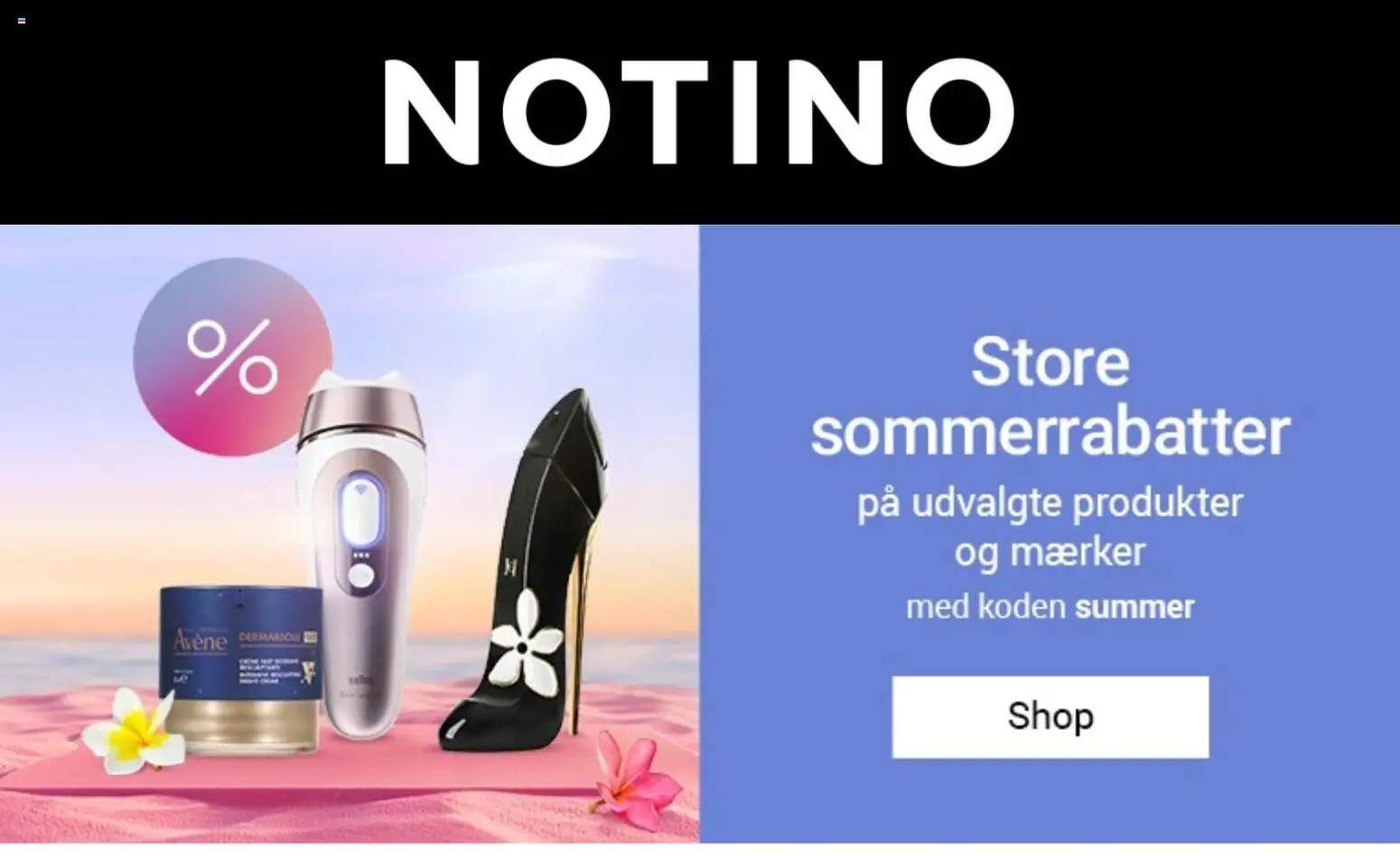 Eksempel på tilbudsavis Notino fra butik Tilbud gyldig fra 03/08/2026