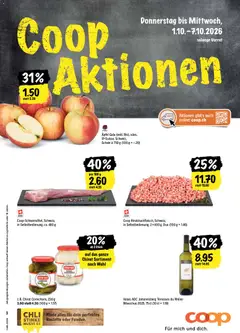 Vorschau des Merkblatts Coop aktionen vom Shop Coop gültig von 01.10.2026 bis 07.10.2026
