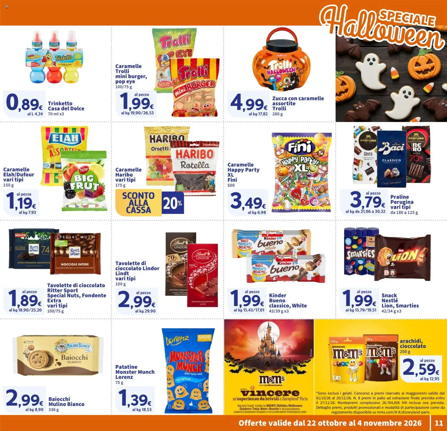 Anteprima dell'opuscolo SIGMA volantino dal negozio SIGMA valido da 22/10/2026 - Zucca, Cioccolato, Lindt, Frutta, Patatine, Caramelle, Nocciole, Succo di frutta