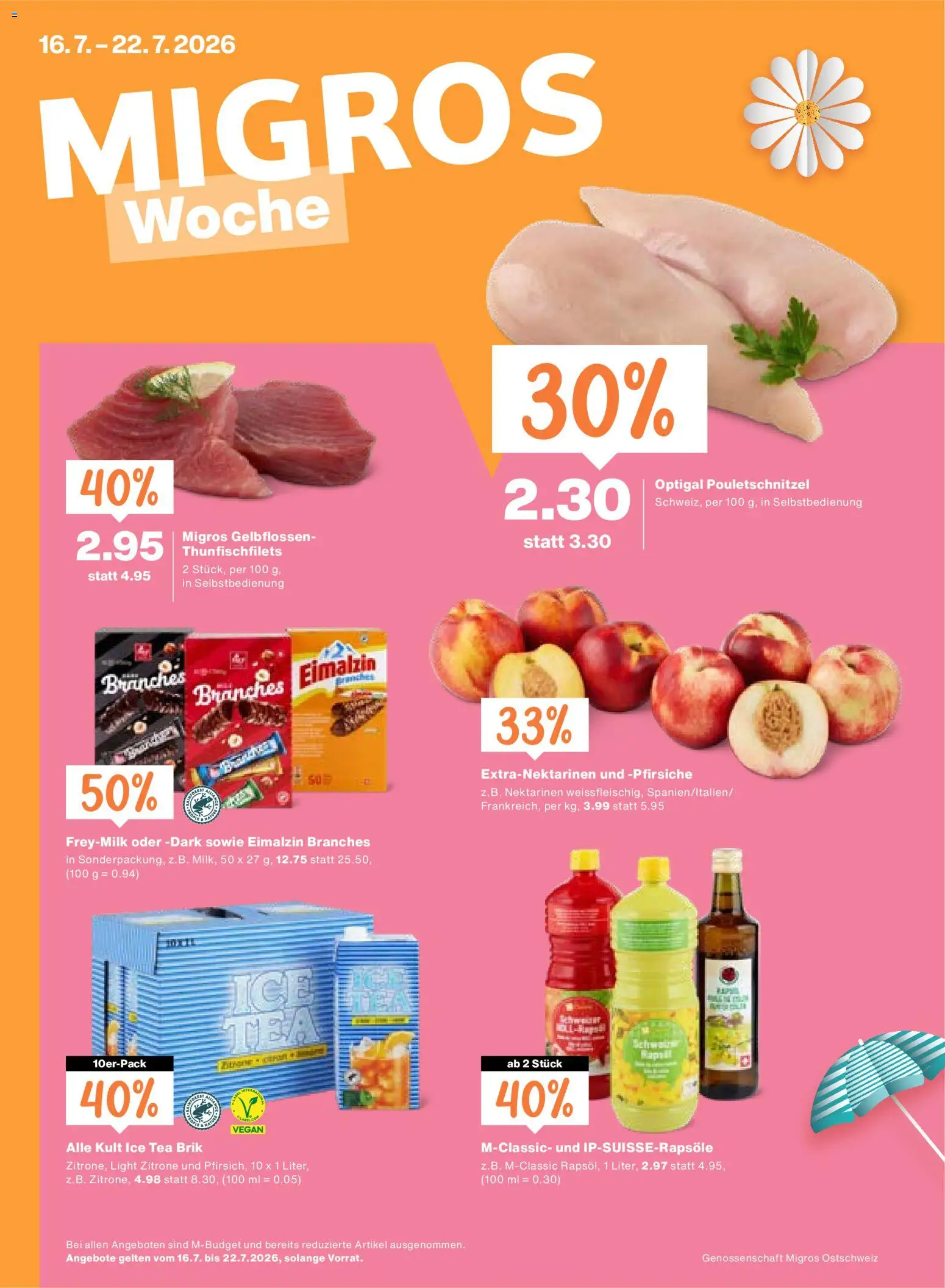 Vorschau des Merkblatts Migros aktionen vom Shop Migros gültig von 16.07.2026 bis 22.07.2026