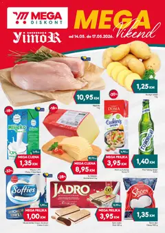 Pregled letka Mega Diskont vikend akcija trgovine Mega Diskont vrijedi od 14.05.2026