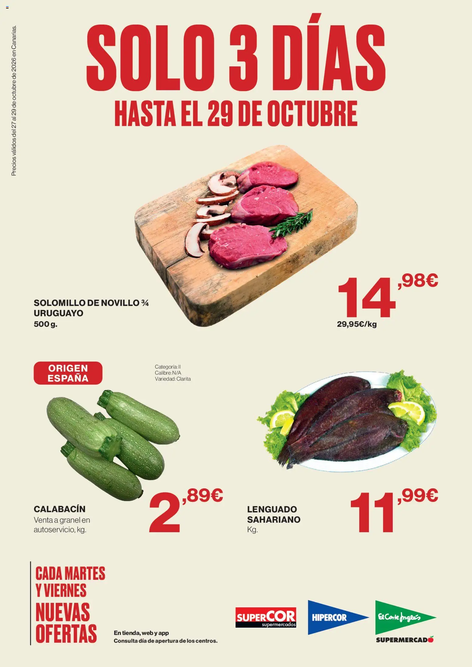 Vista previa del folleto de la tienda Supercor válido desde el 27/10/2026 - Calabacín