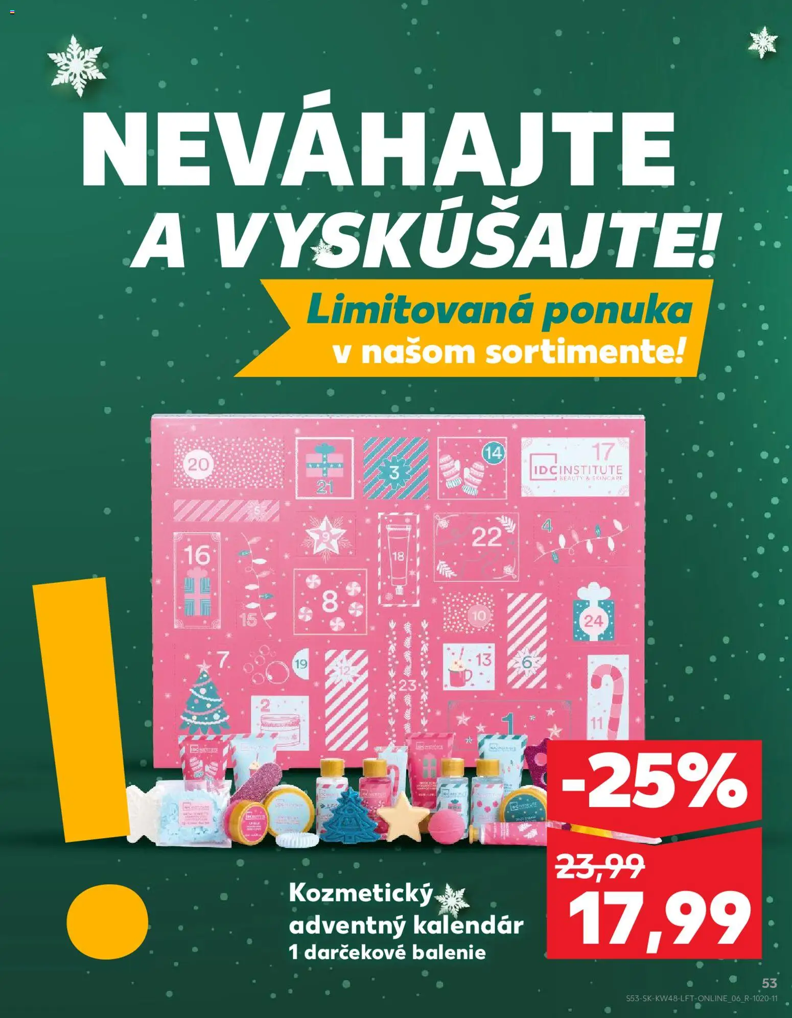 Náhľad Kaufland letáku platného od 27.11.2025 - Adventný kalendár