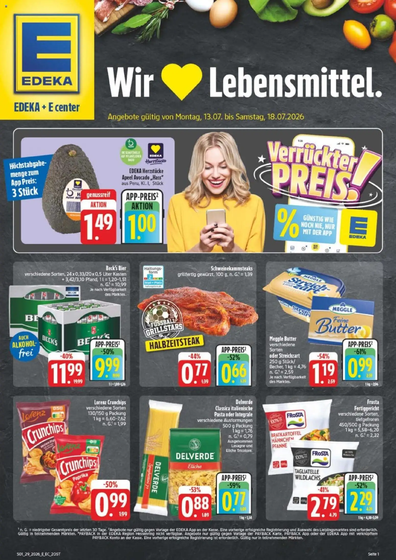 Vorschau von dem Prospekt des Geschäftes Edeka, gültig ab dem 13.07.2026