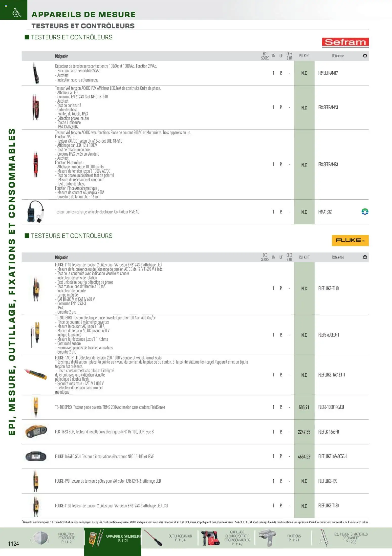 Prévisualisation de Brochure EPI, mesure, outillage, fixations et consommables du magasin Rexel formulaire valide 18/11/2025 - Lampe, Livres, Stylo, Piles, Prise, Pince
