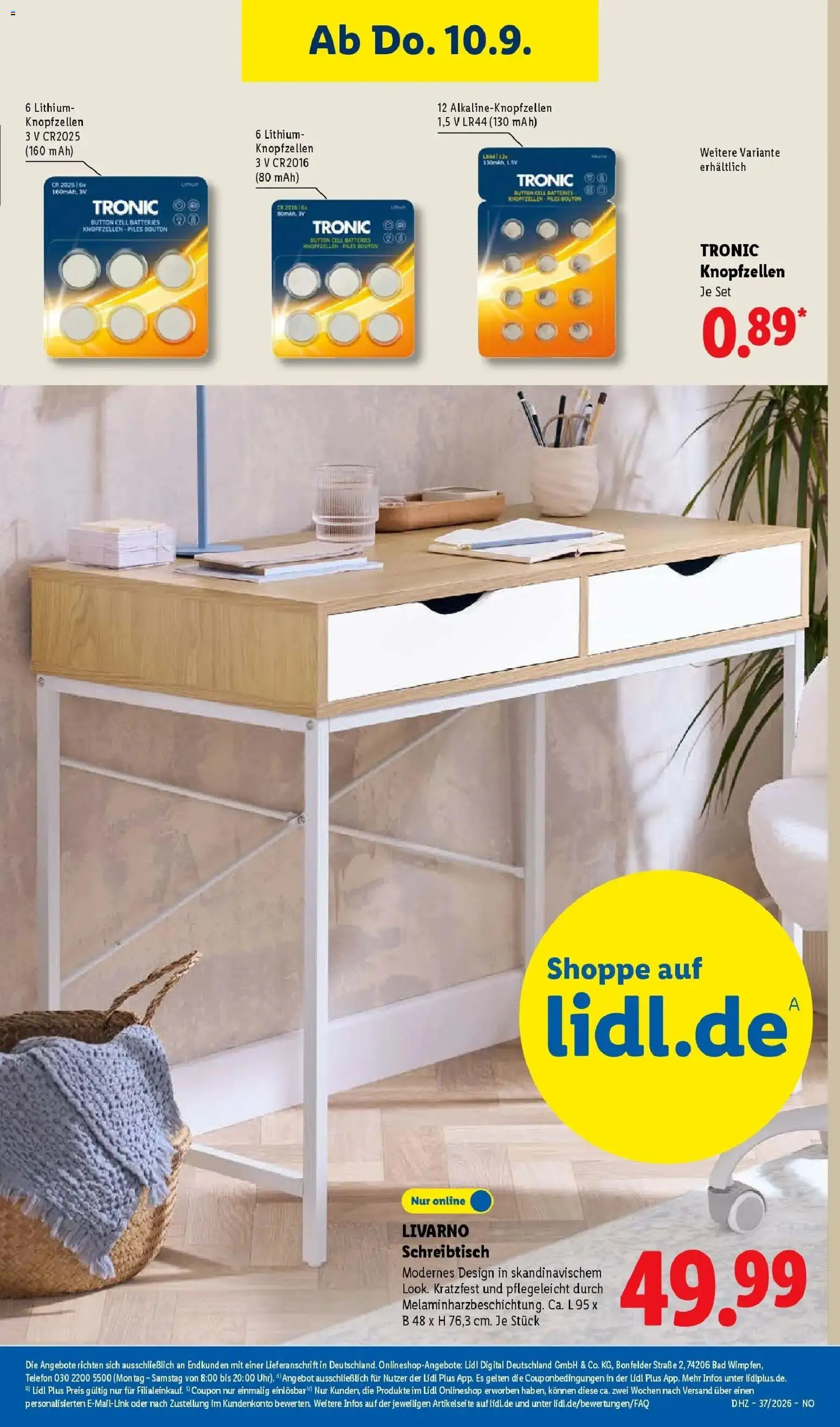Vorschau von dem Prospekt des Geschäftes Lidl, gültig ab dem 07.09.2026 - TV, Telefon, Bad