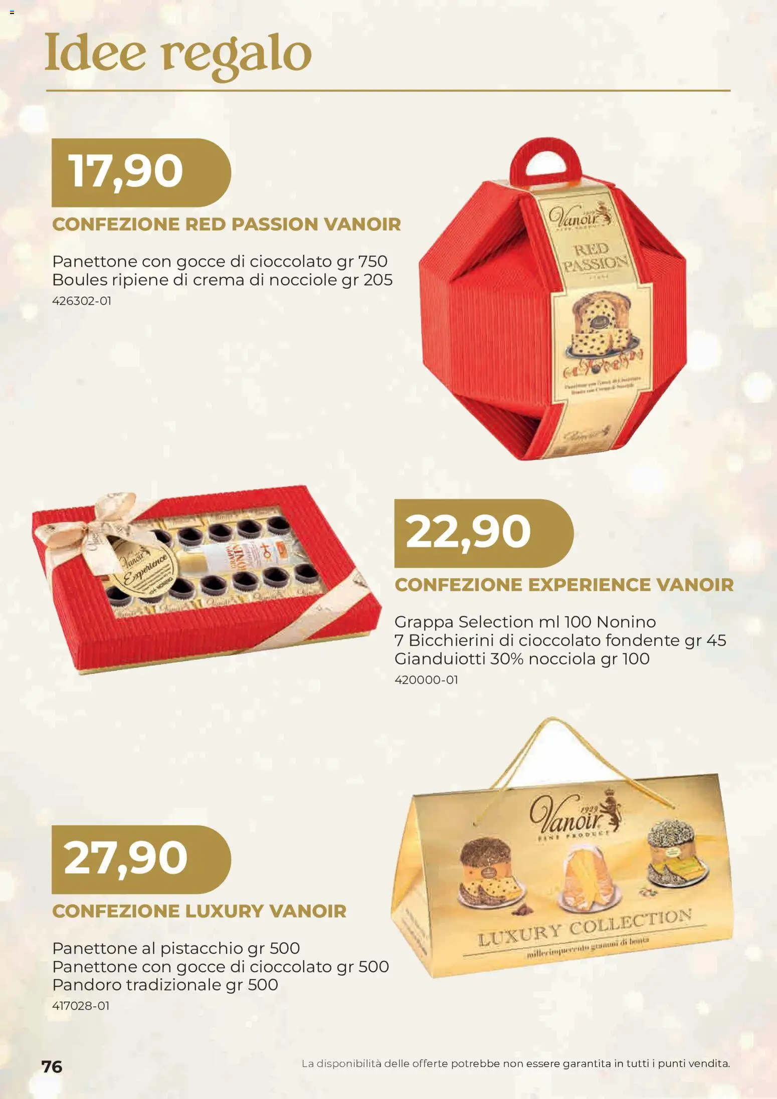 Anteprima dell'opuscolo Sogegross volantino Strenne dal negozio Sogegross valido da 27/10/2026 - Crema, Panettone, Cioccolato, Pandoro, Pistacchio, Grappa, Nocciole