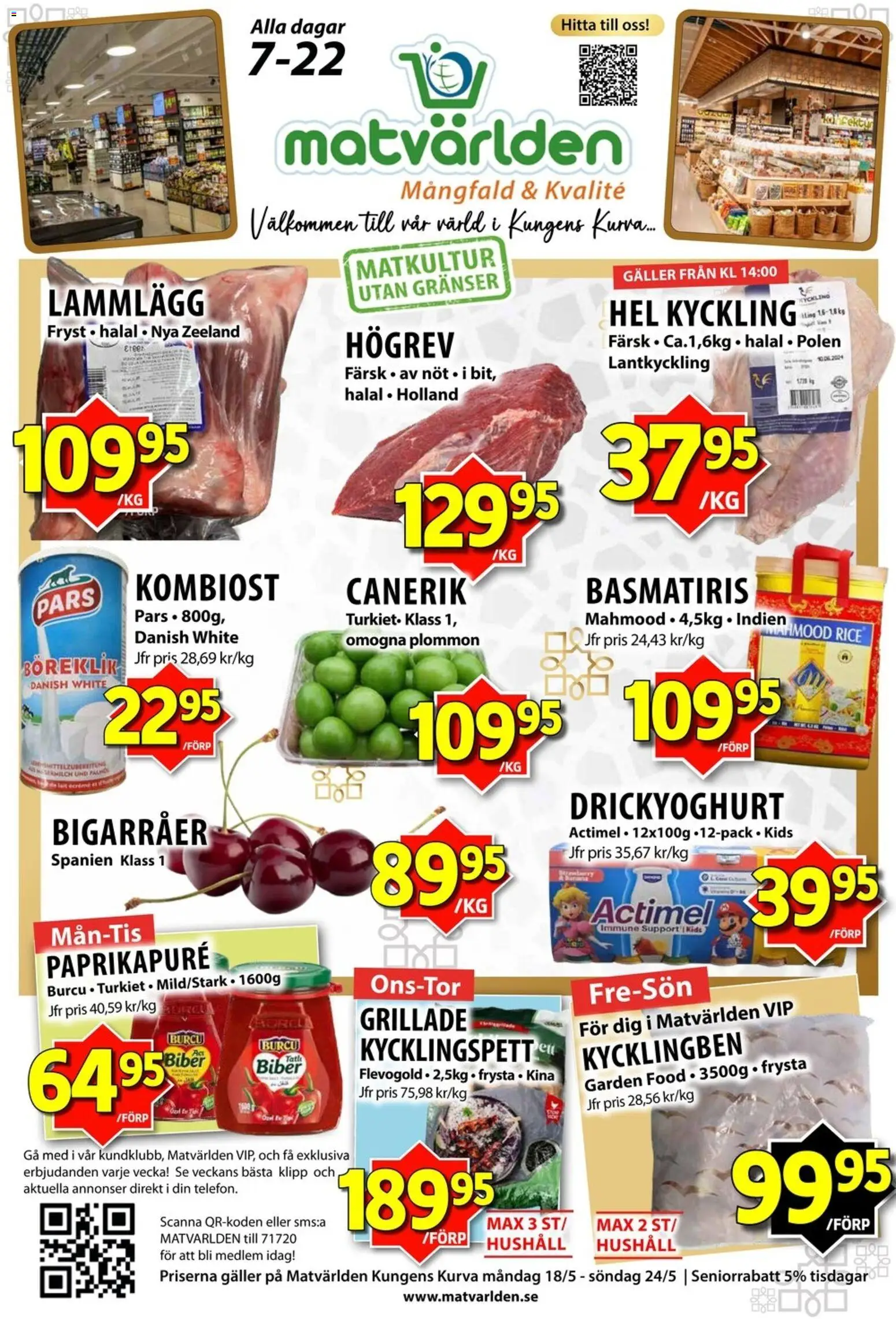 Förhandsgranska reklamblad Matvärlden erbjudanden från butik Matvärlden gäller från 18/05/2026