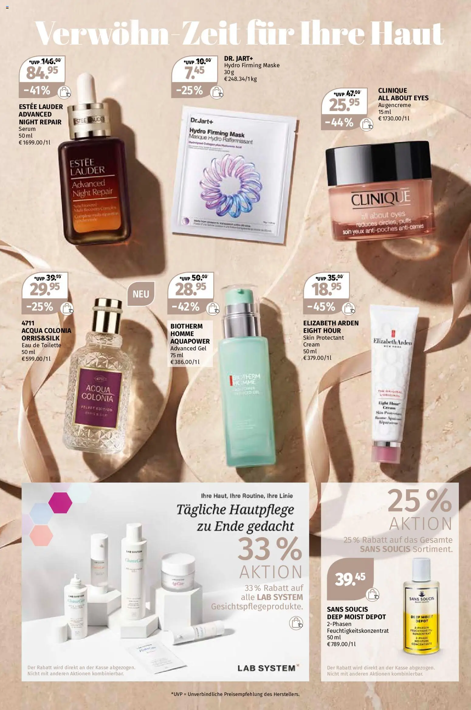 Vorschau von dem Prospekt des Geschäftes Müller, gültig ab dem 02.11.2026 - Toilette, Eau de Toilette, Maske, Serum