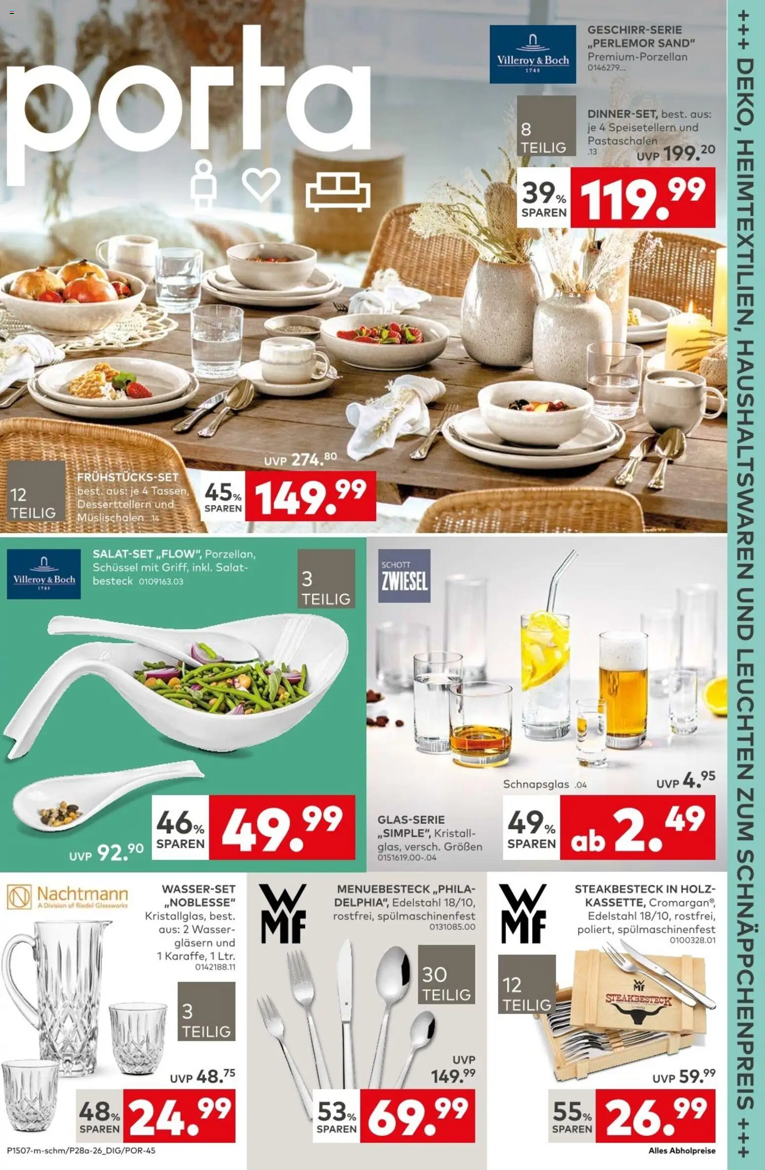 Vorschau von dem Prospekt des Geschäftes Porta!, gültig ab dem 11.08.2026 - Wasser, Salat