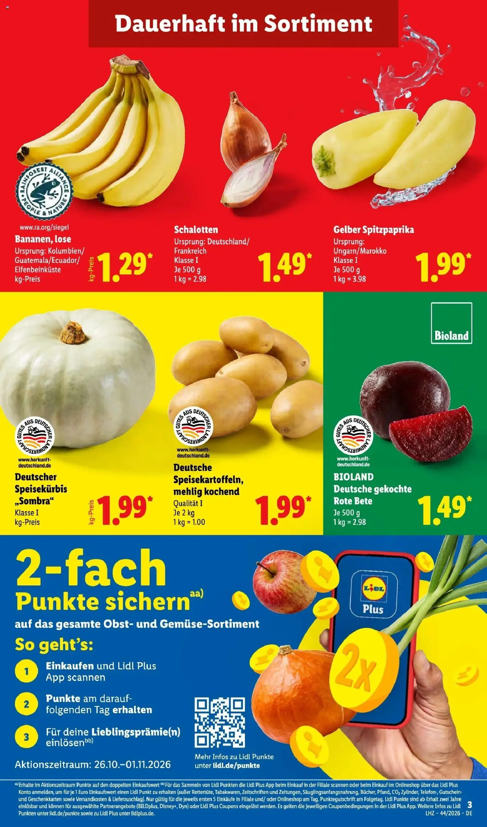 Vorschau von dem Prospekt des Geschäftes Lidl, gültig ab dem 26.10.2026 - Obst