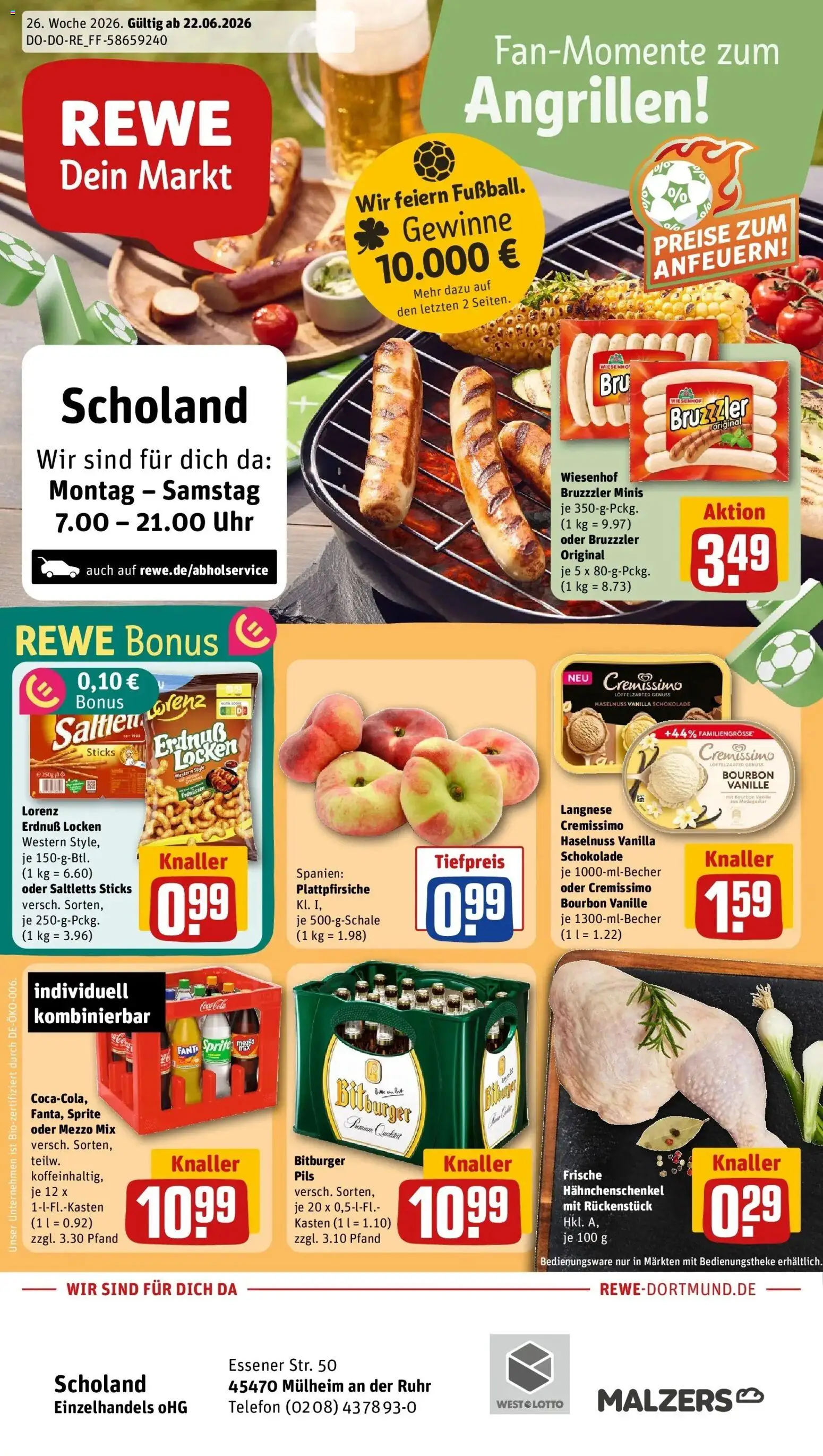 Vorschau von dem Prospekt des Geschäftes Rewe, gültig ab dem 21.06.2026