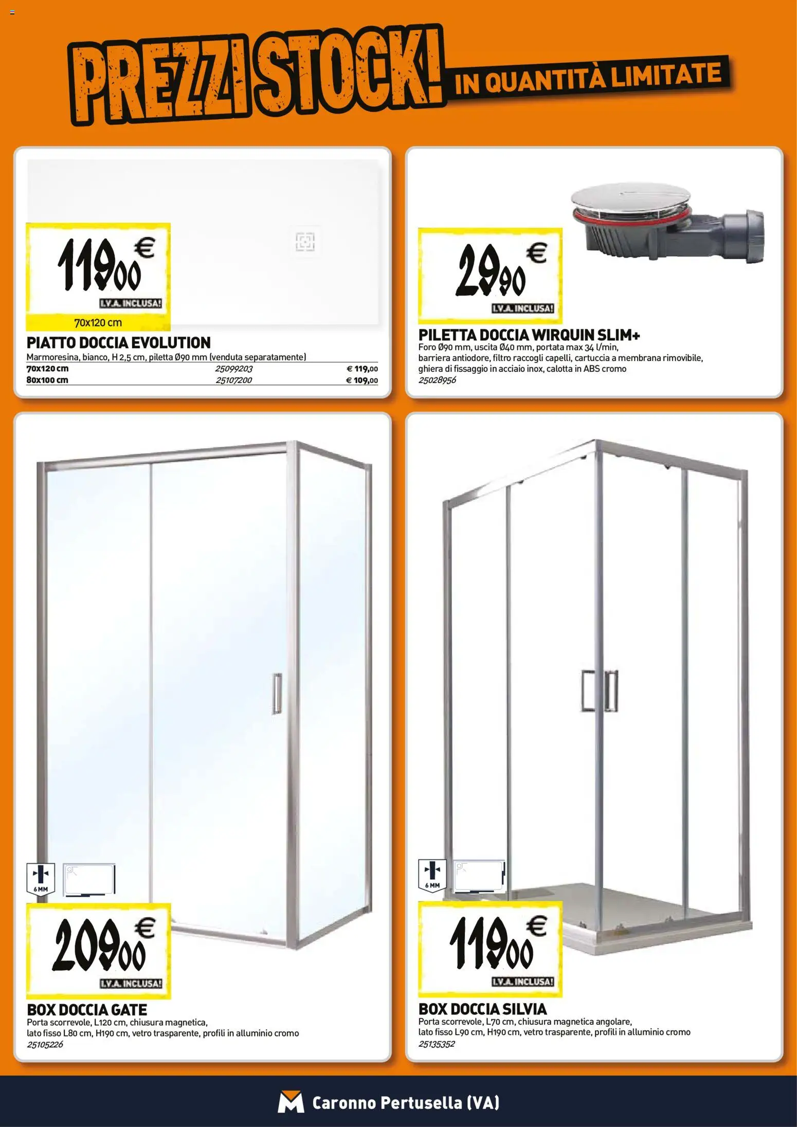 Anteprima dell'opuscolo Tecnomat catalogo dal negozio TECNOMAT valido da 29/10/2026 - Box doccia, Piatto, Doccia, Porta, Alluminio