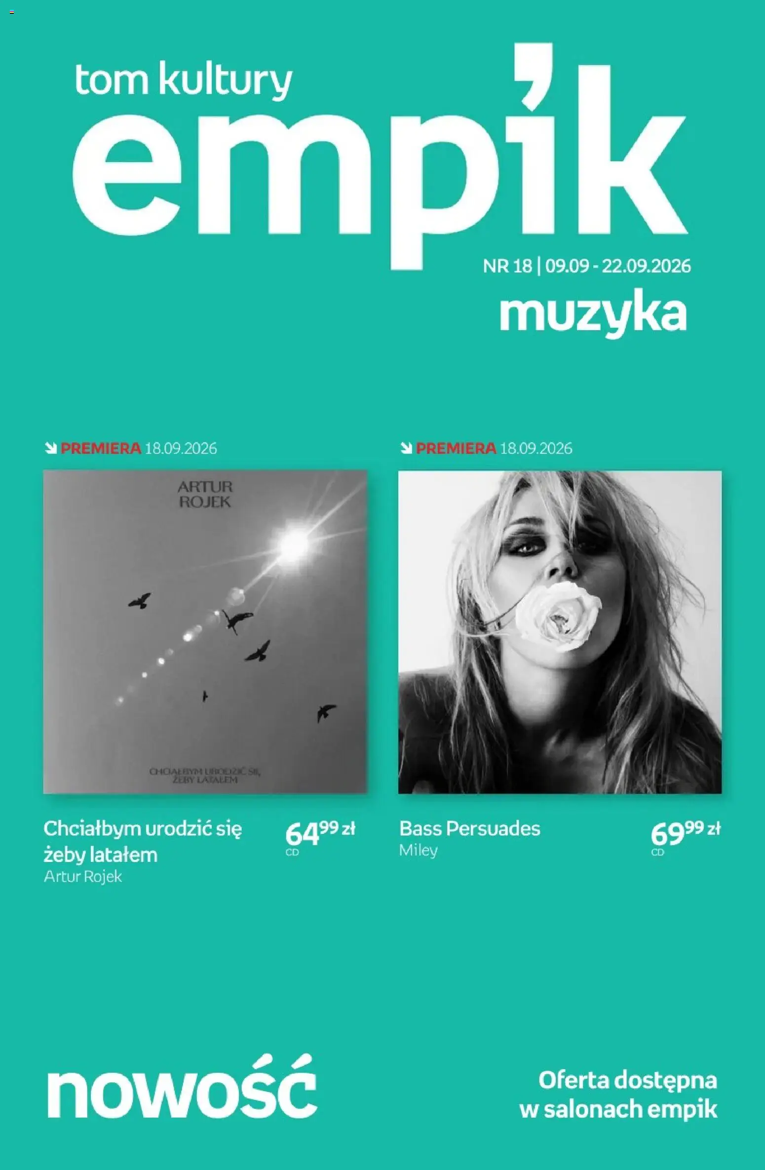 Pogląd gazetki "Empik promocje - Tom kultury Muzyka" ze sklepu Empik ważnej od 09.09.2026