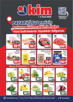 Kim Market Kim Market - Pazariçi Açılış 01.10.2026 - Broşürünün önizlemesi