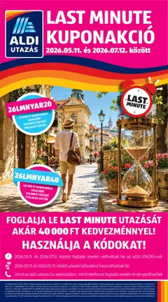 Aldi - Aldi Utazás katalógus megtekintése, amely érvényes 2026.06.11.-től