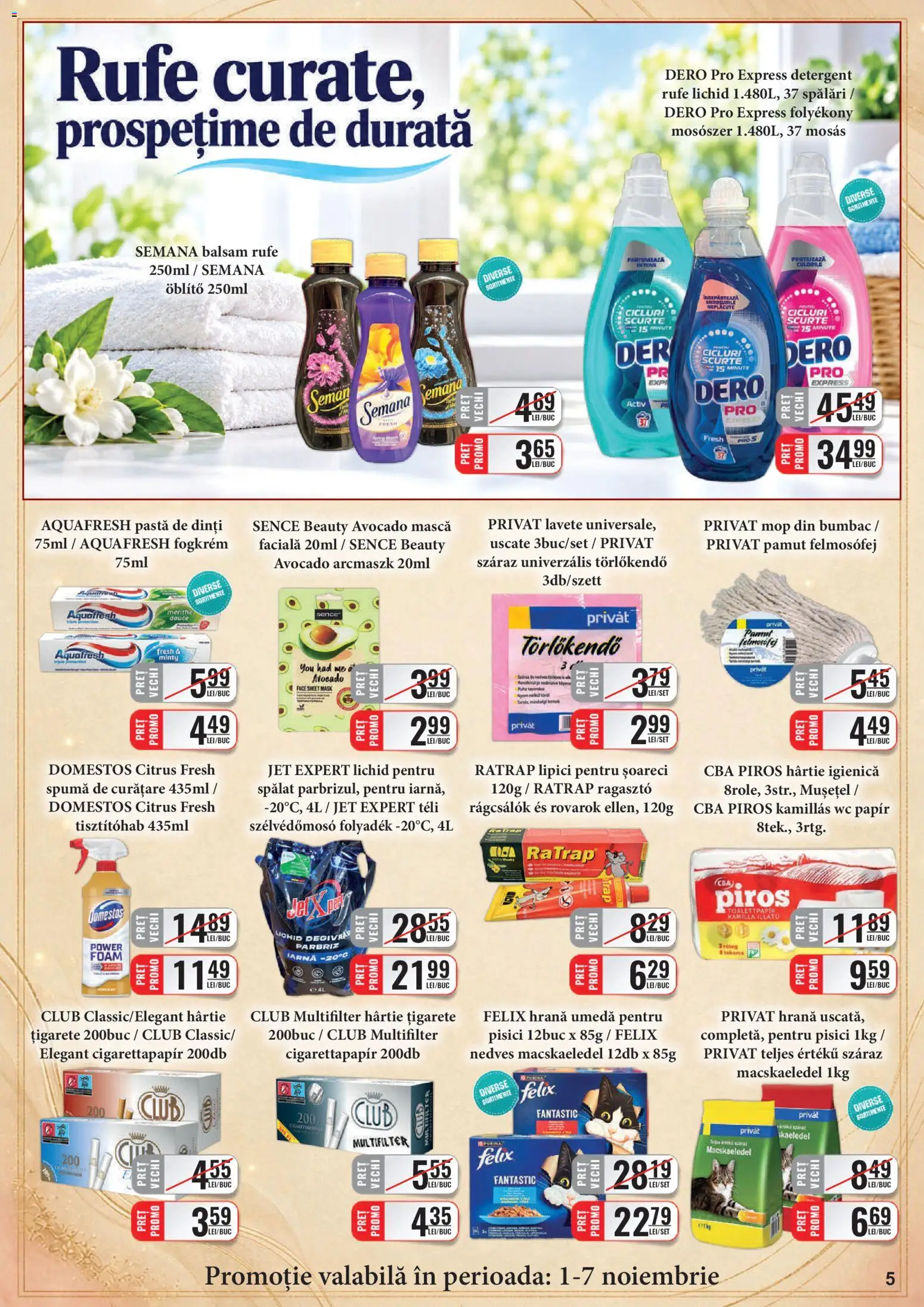 Previzualizarea de cataloage: CBA CBA Catalog C+C valabil de la 01.11.2026 - Avocado, Detergent Rufe, Power, Pastă de dinți, Parbriz, Semana, Balsam, Lavete