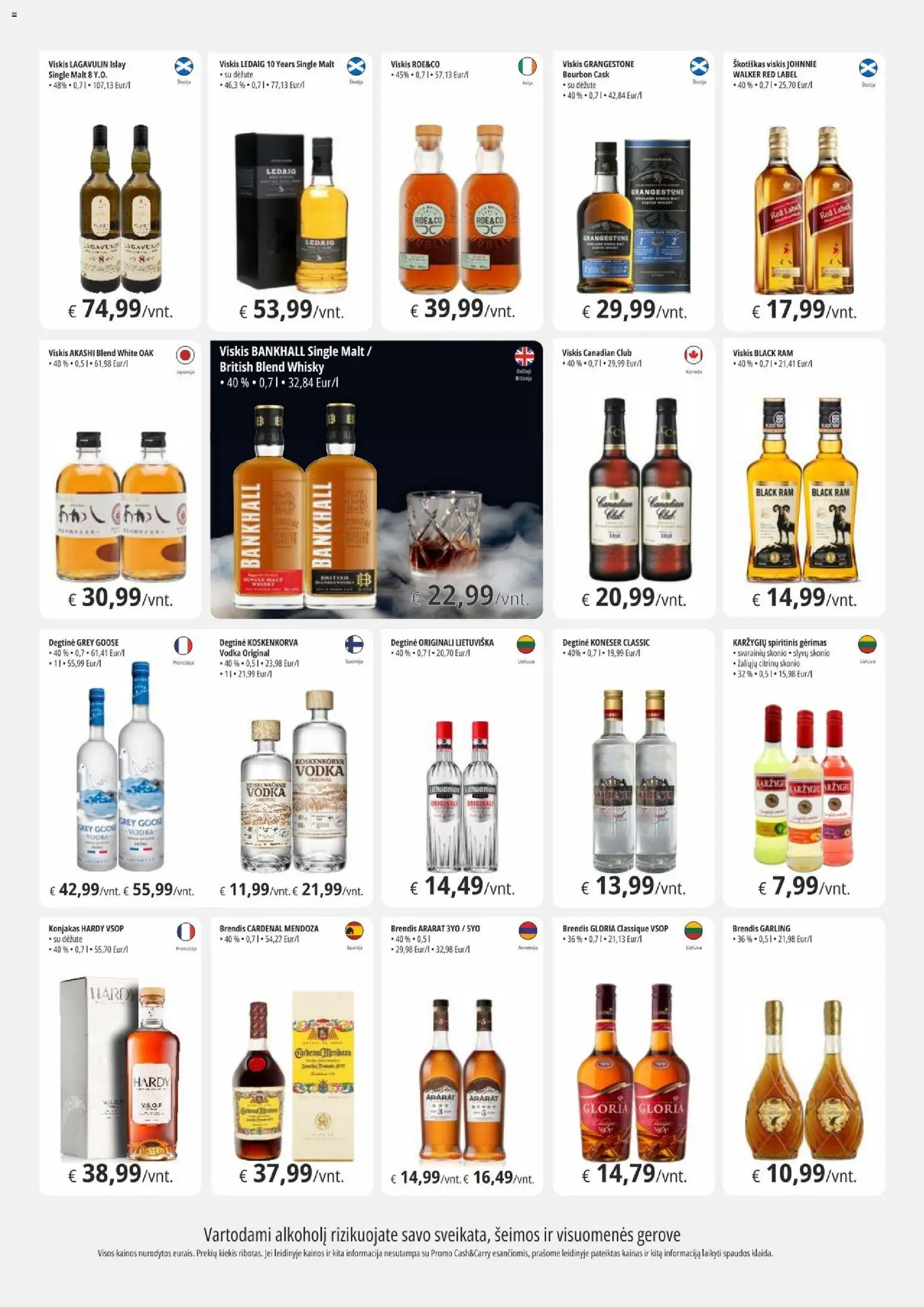 ePromo parduotuvės leidinio ePromo leidinys - Gėrimai galiojančio nuo 2026.07.31 peržiūra - Viskis, Degtinė