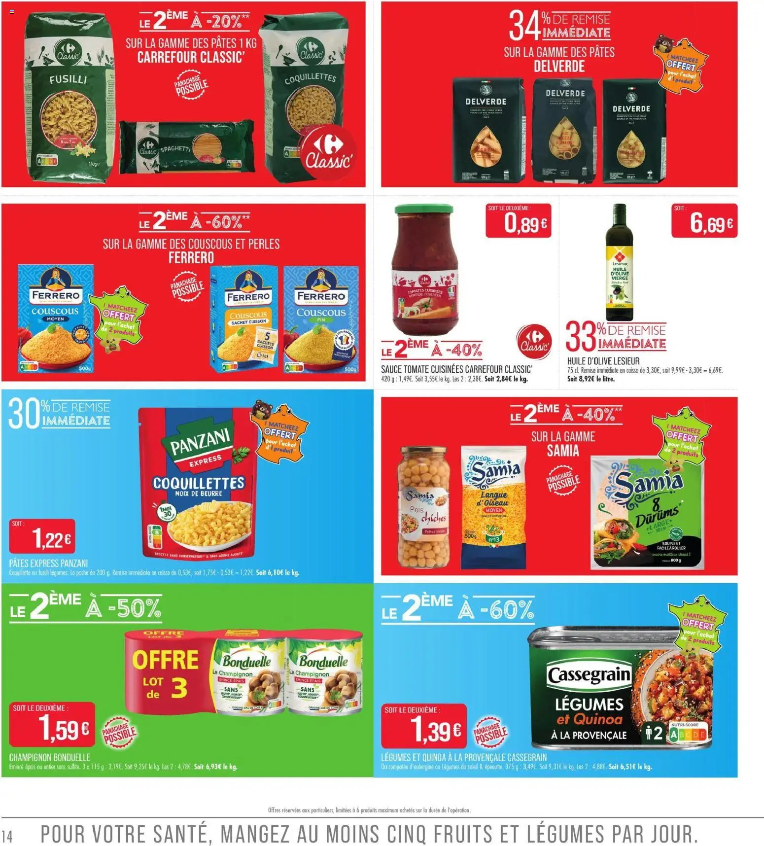 Prévisualisation de Match Supermarché prospectus du magasin Match Supermarché formulaire valide 01/09/2026 - Couscous, Champignon, Pâtes, Tomates, Noix, Huile, Fusilli, Huile d'olive vierge