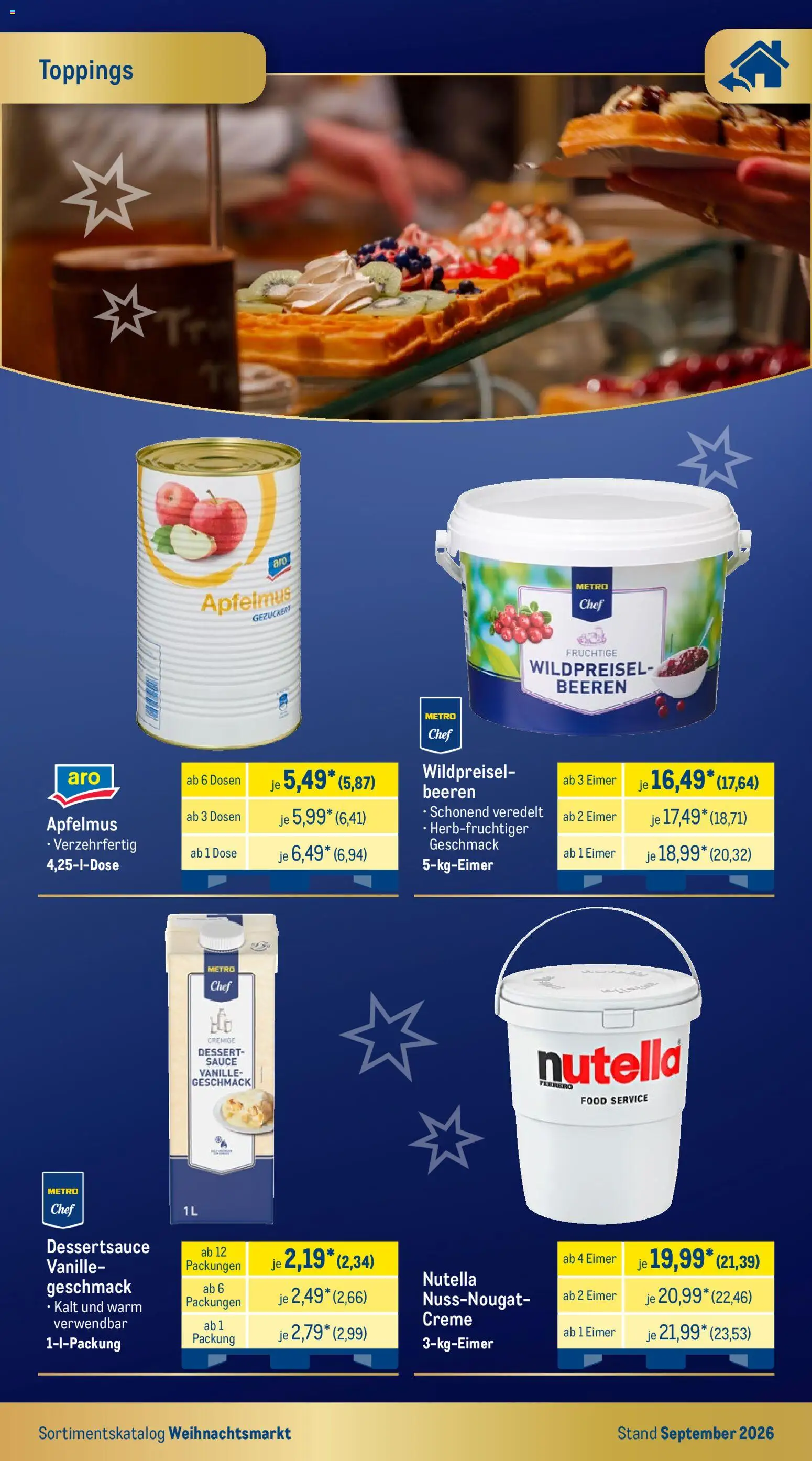 Vorschau von dem Prospekt des Geschäftes Metro, gültig ab dem 01.09.2026 - Nutella, Apfelmus, Vanille, Creme