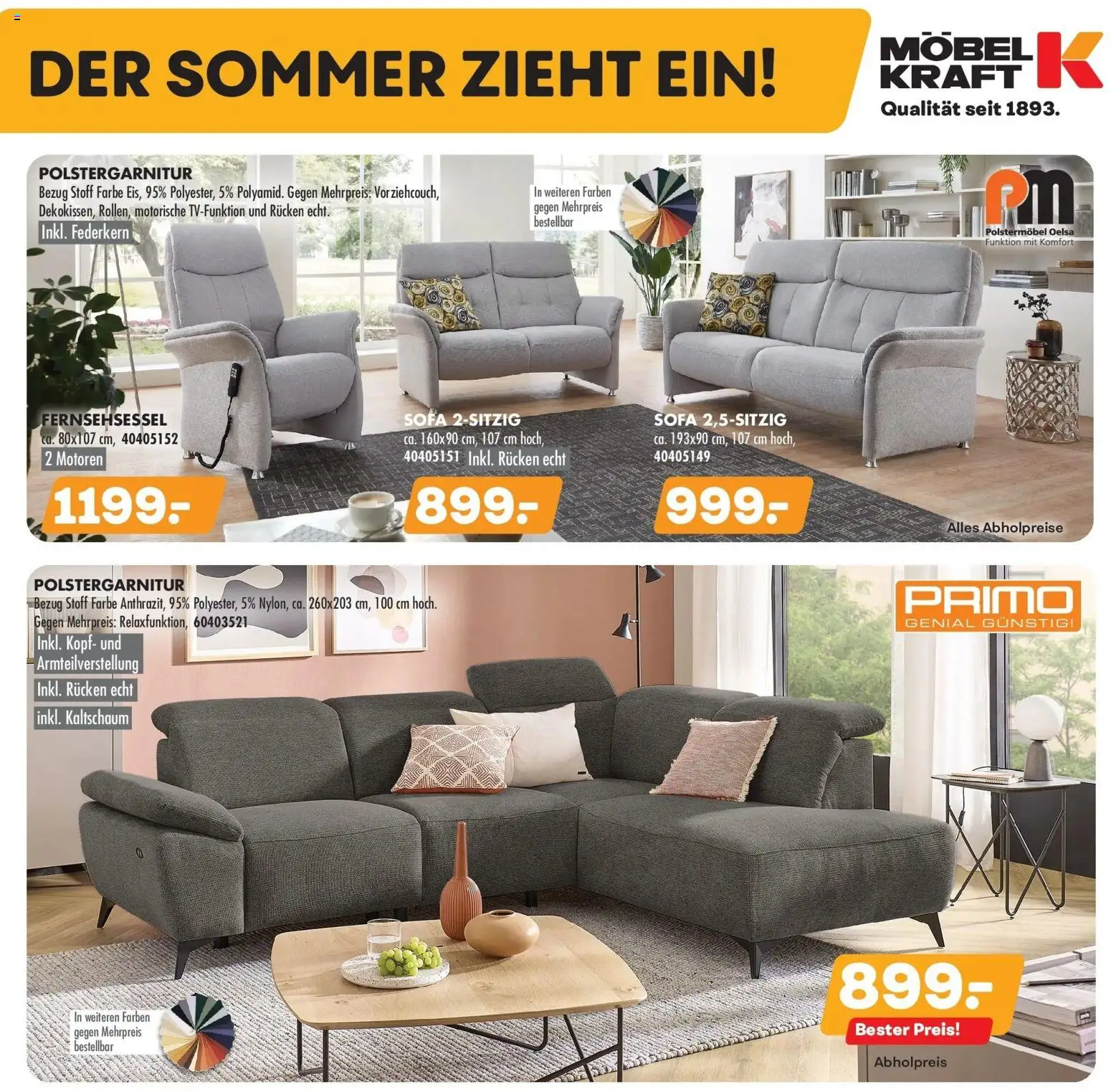 Vorschau von dem Prospekt des Geschäftes Möbel Kraft, gültig ab dem 17.07.2026 - Sofa, Fernsehsessel