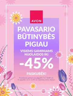AVON parduotuvės leidinio AVON leidinys - PAVASARIO BŪTINYBĖS PIGIAU galiojančio nuo 2026.05.07 peržiūra