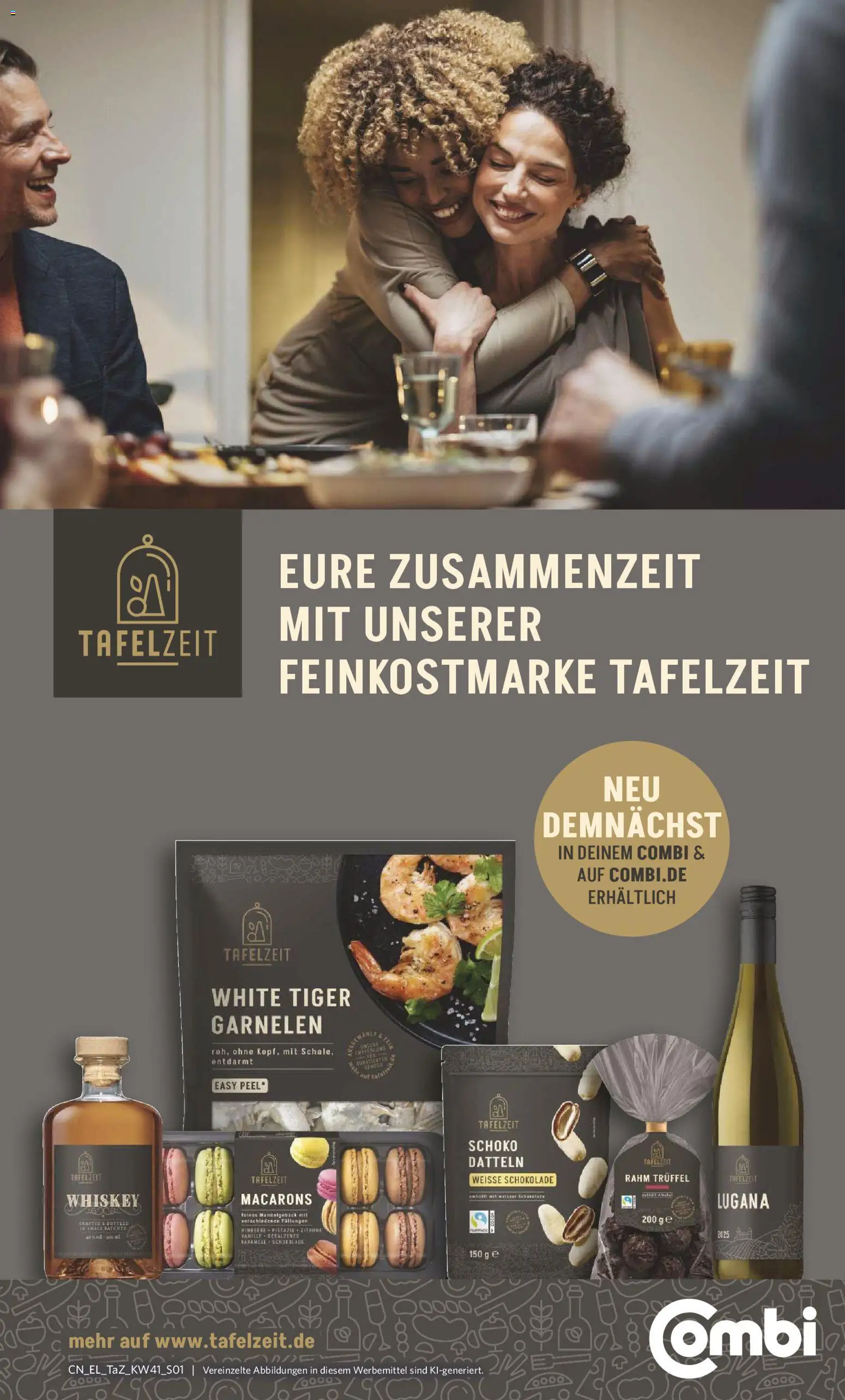Vorschau von dem Prospekt des Geschäftes Combi, gültig ab dem 04.10.2026 - Schokolade, Garnelen, Whiskey, Vanille, Tiger garnelen