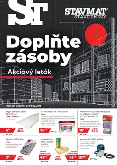 Náhľad STAVMAT STAVEBNINY letáku platného od 19.10.2026