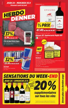 Vorschau des Merkblatts Denner aktionen FR vom Shop Denner gültig von 24.09.2026 bis 30.09.2026