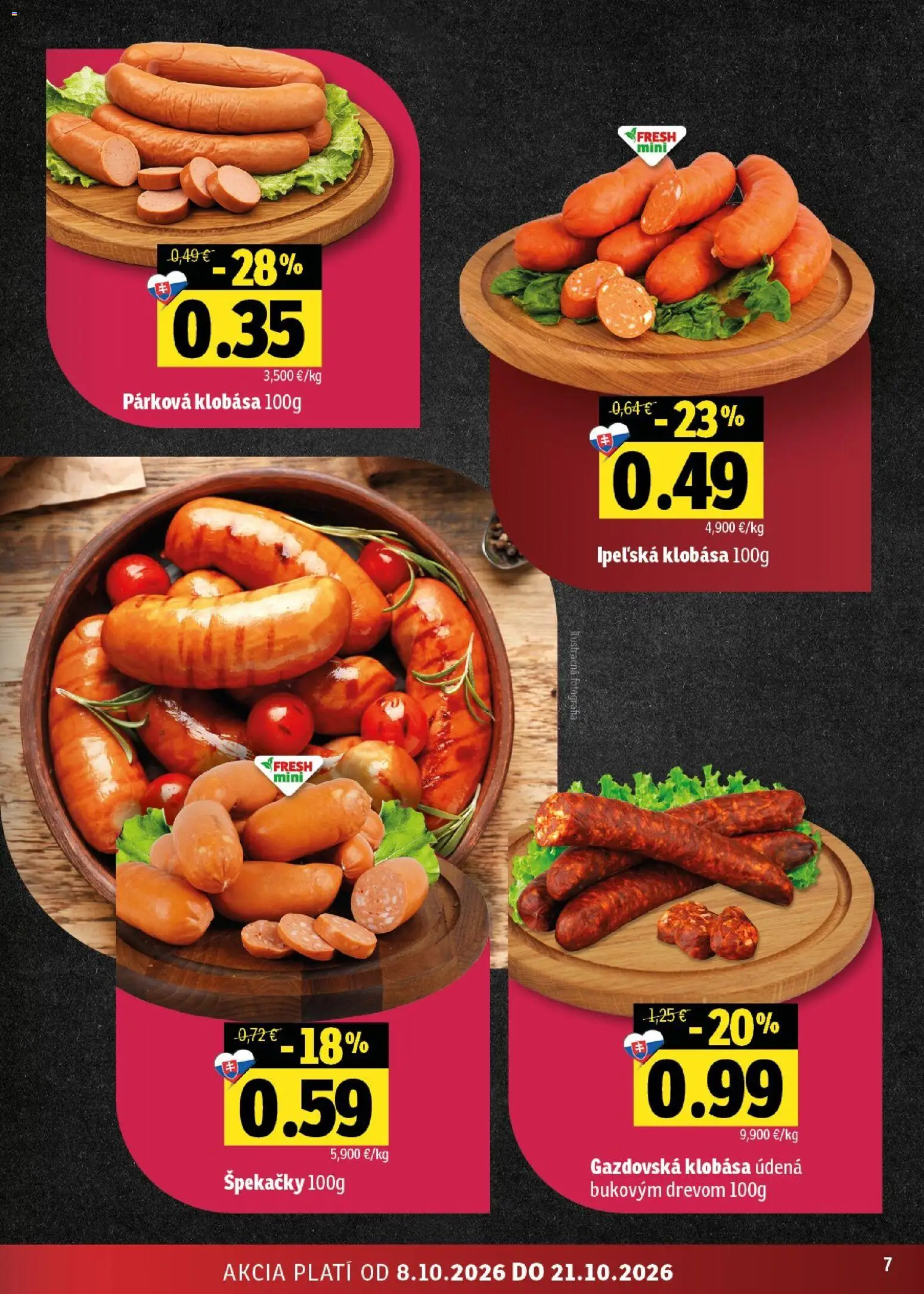 Náhľad Fresh letáku platného od 08.10.2026 - Klobása