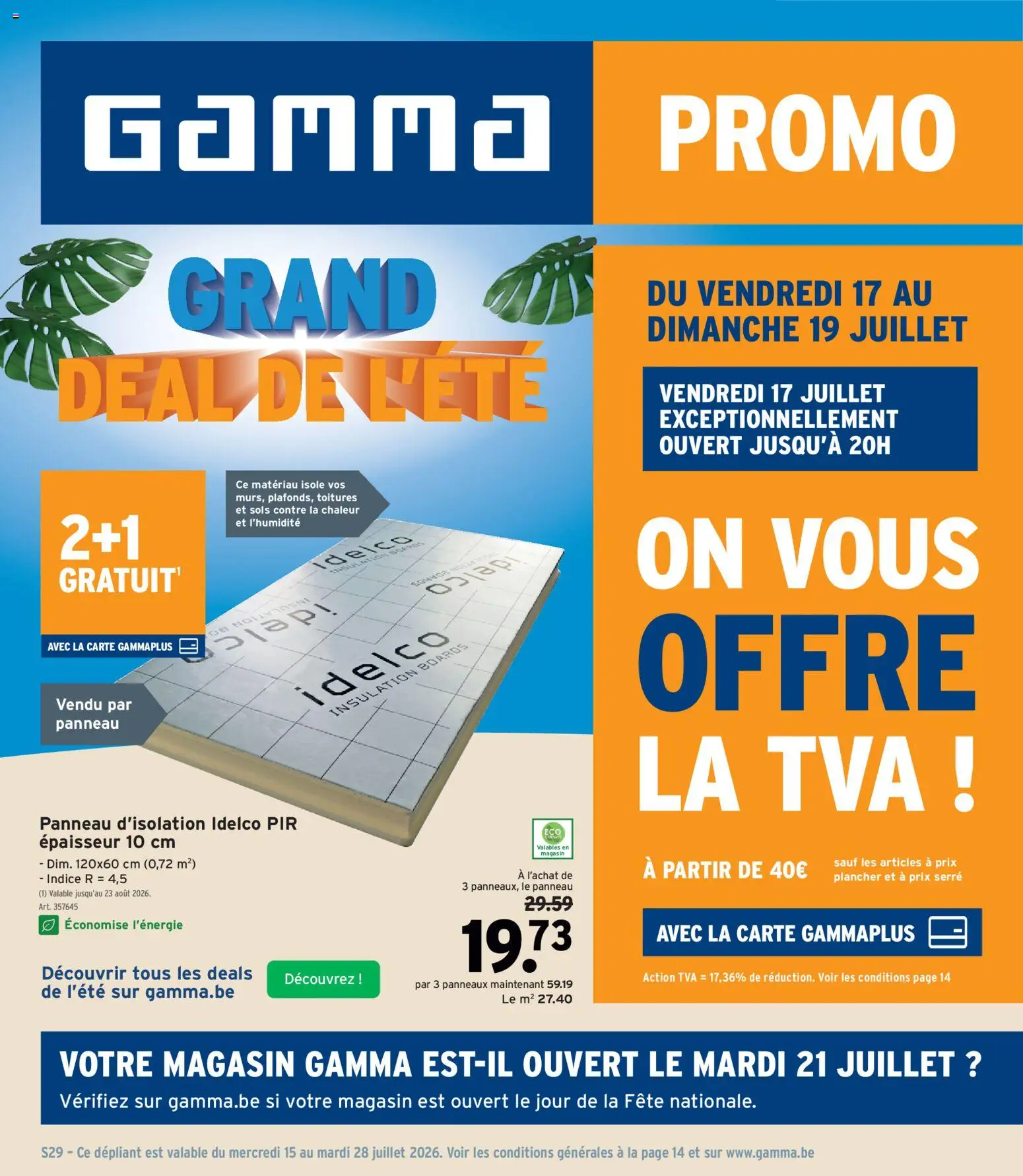 Voorbeeld van GAMMA Publicité van winkel GAMMA geldig vanaf 15/07/2026