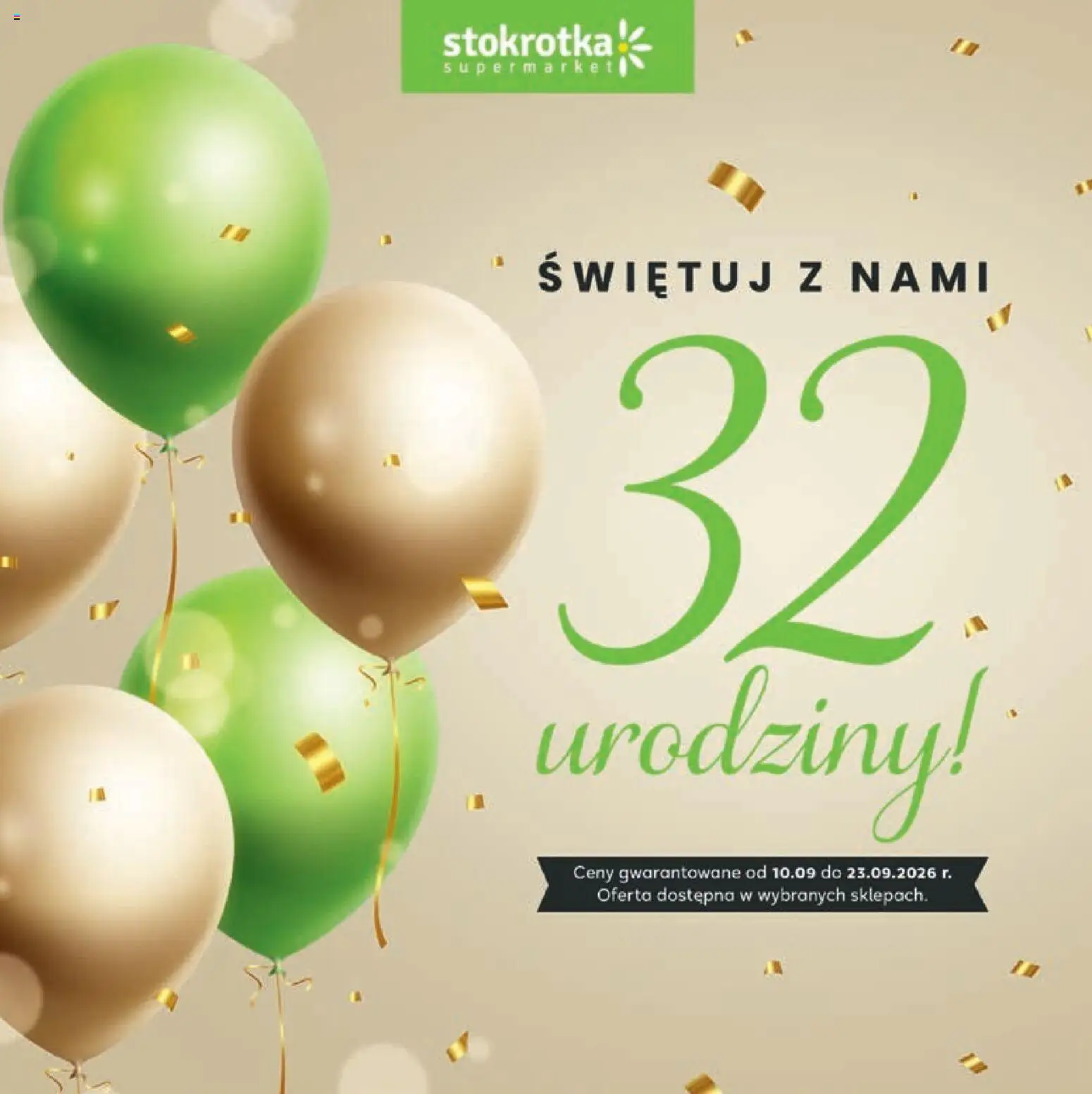 Pogląd gazetki "Stokrotka gazetka - Katalog Urodzinowy" ze sklepu Stokrotka ważnej od 10.09.2026