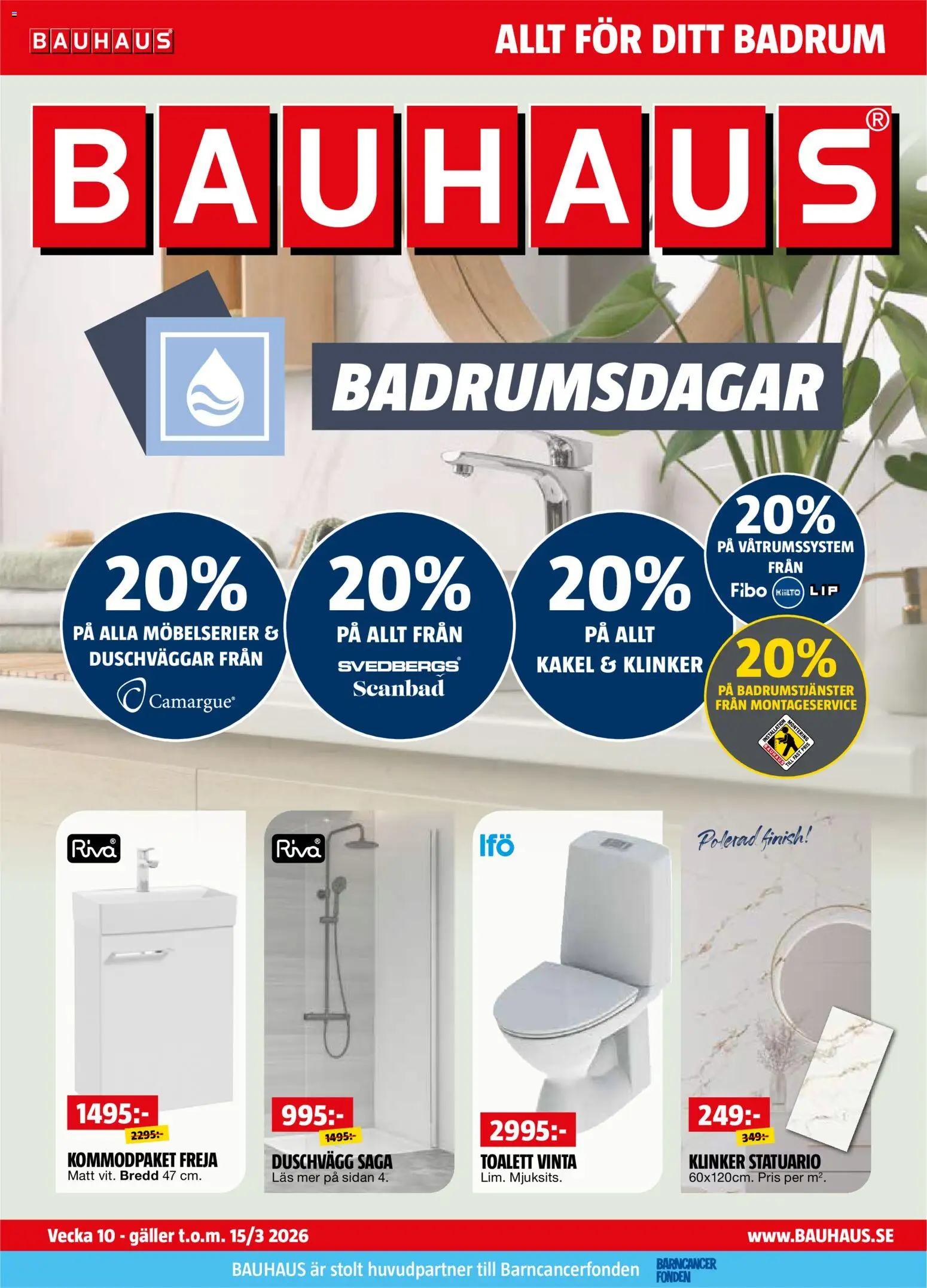 Förhandsgranska reklamblad Bauhaus erbjudanden från butik Bauhaus gäller från 01/03/2026 - Toalett, Galler