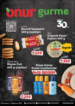 Onur Market Onur Market - Katalog Gurme 28.07.2026 - Broşürünün önizlemesi