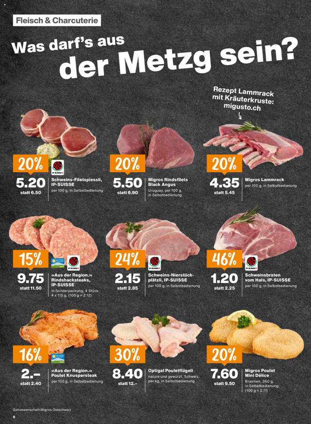 Neue Migros Aktionen ab 22.10.