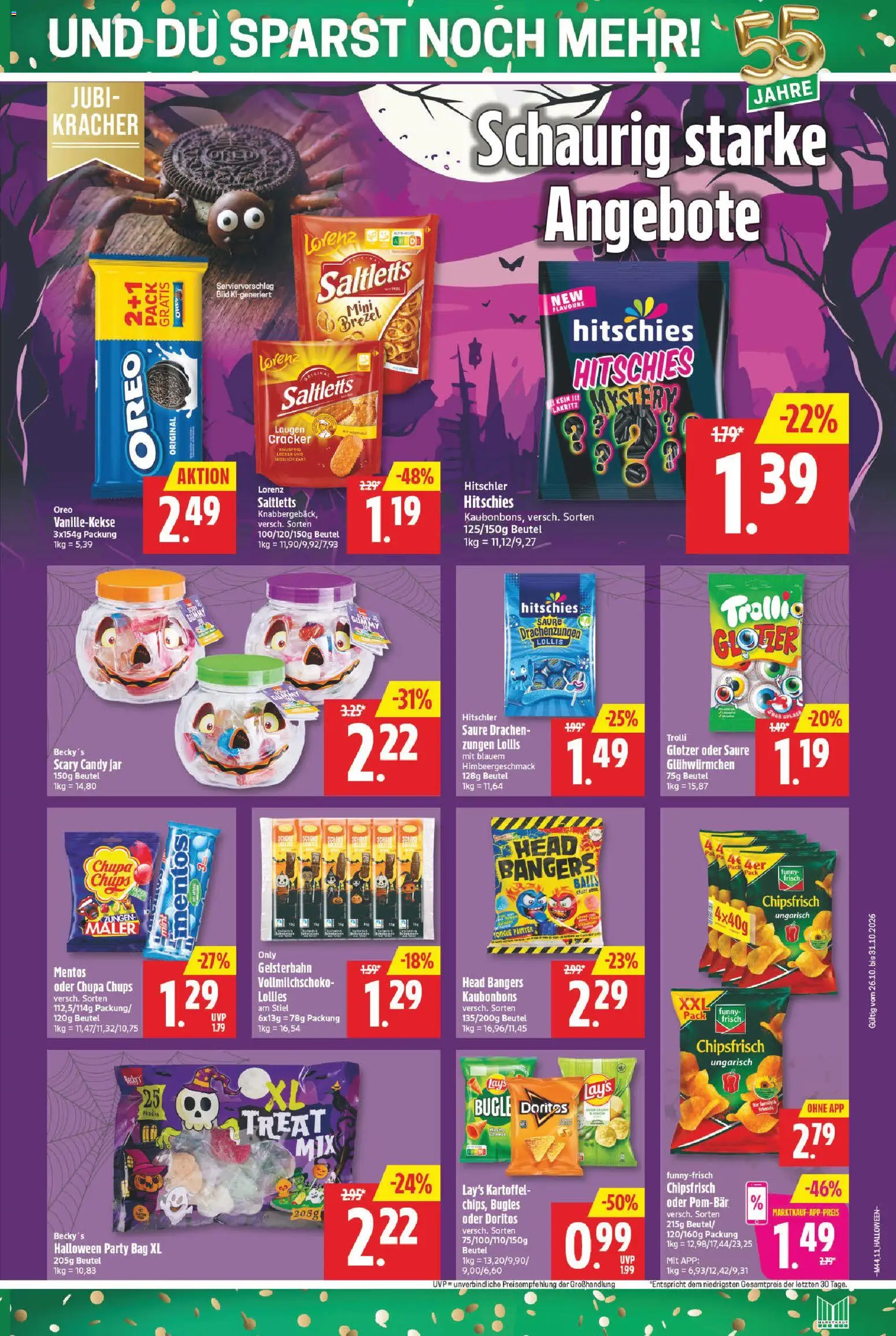Vorschau von dem Prospekt des Geschäftes Marktkauf, gültig ab dem 26.10.2026 - Chips, Funny frisch
