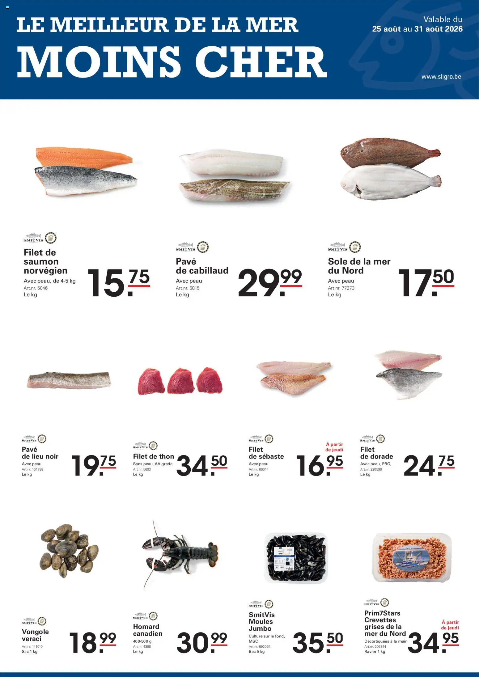 Voorbeeld van Sligro Publicité van winkel Sligro geldig vanaf 25/08/2026
