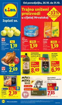 Pregled letka Lidl Katalog trgovine Lidl vrijedi od 26.10.2026