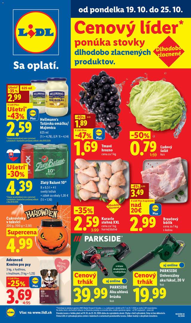 Nový Lidl leták od 19.10.