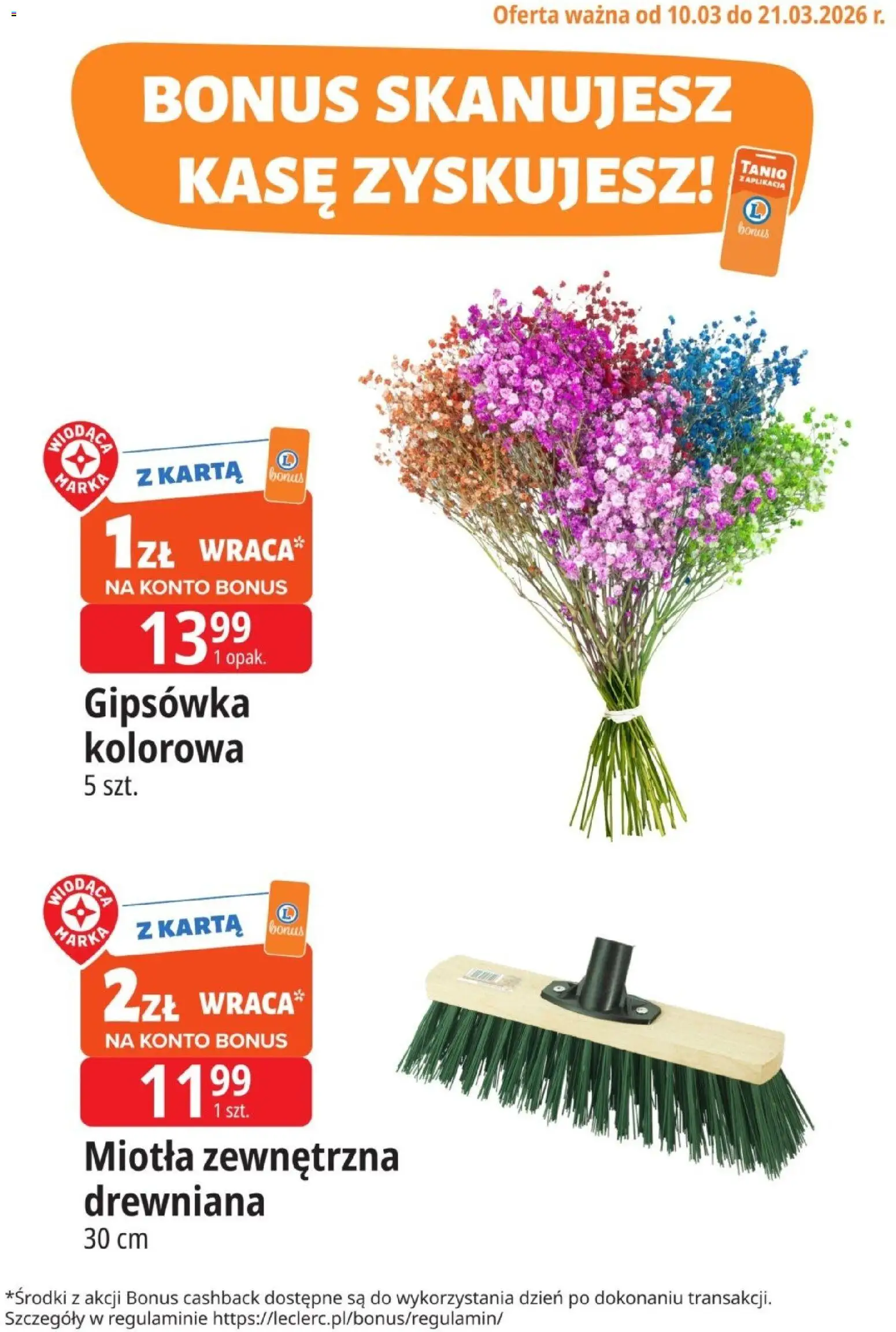 Pogląd gazetki "E.Leclerc gazetka - Kupony dodatkowe" ze sklepu E.Leclerc ważnej od 10.03.2026 - Karta