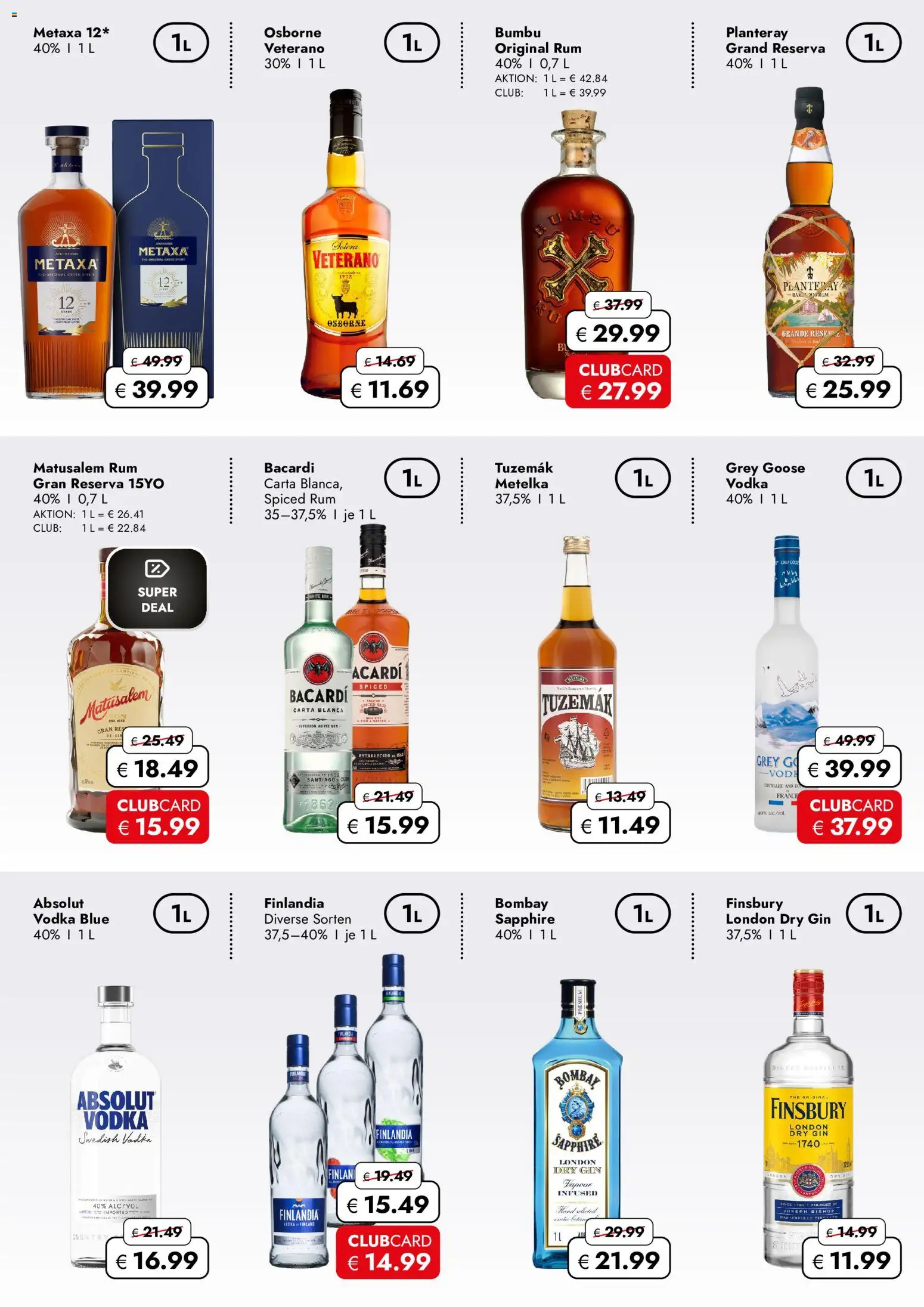 Vorschau von dem Prospekt des Geschäftes Travel Free, gültig ab dem 30.10.2026 - Gin, Bacardi, Vodka, Rum, Metaxa, Osborne