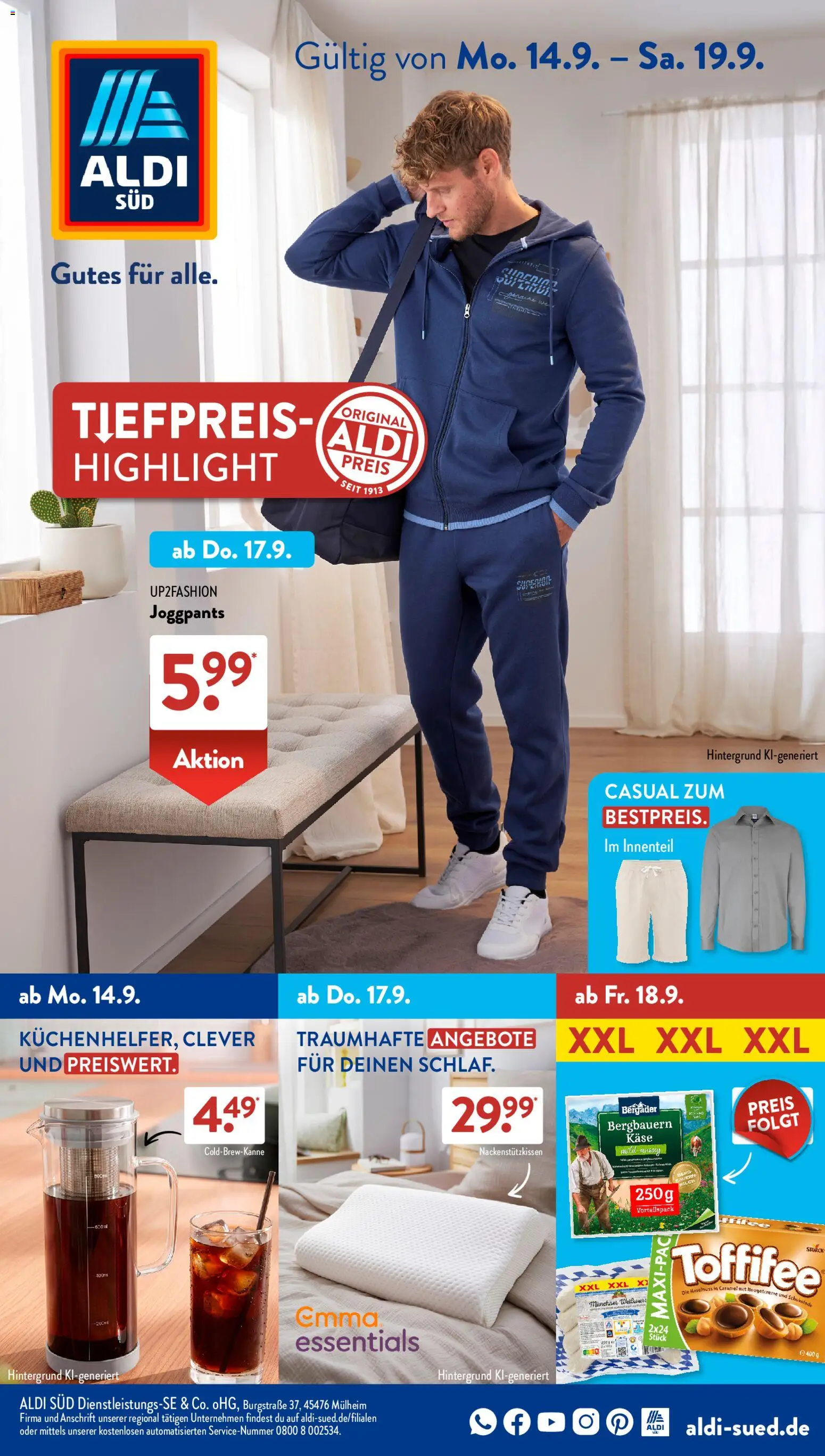Vorschau von dem Prospekt des Geschäftes Aldi Süd, gültig ab dem 14.09.2026
