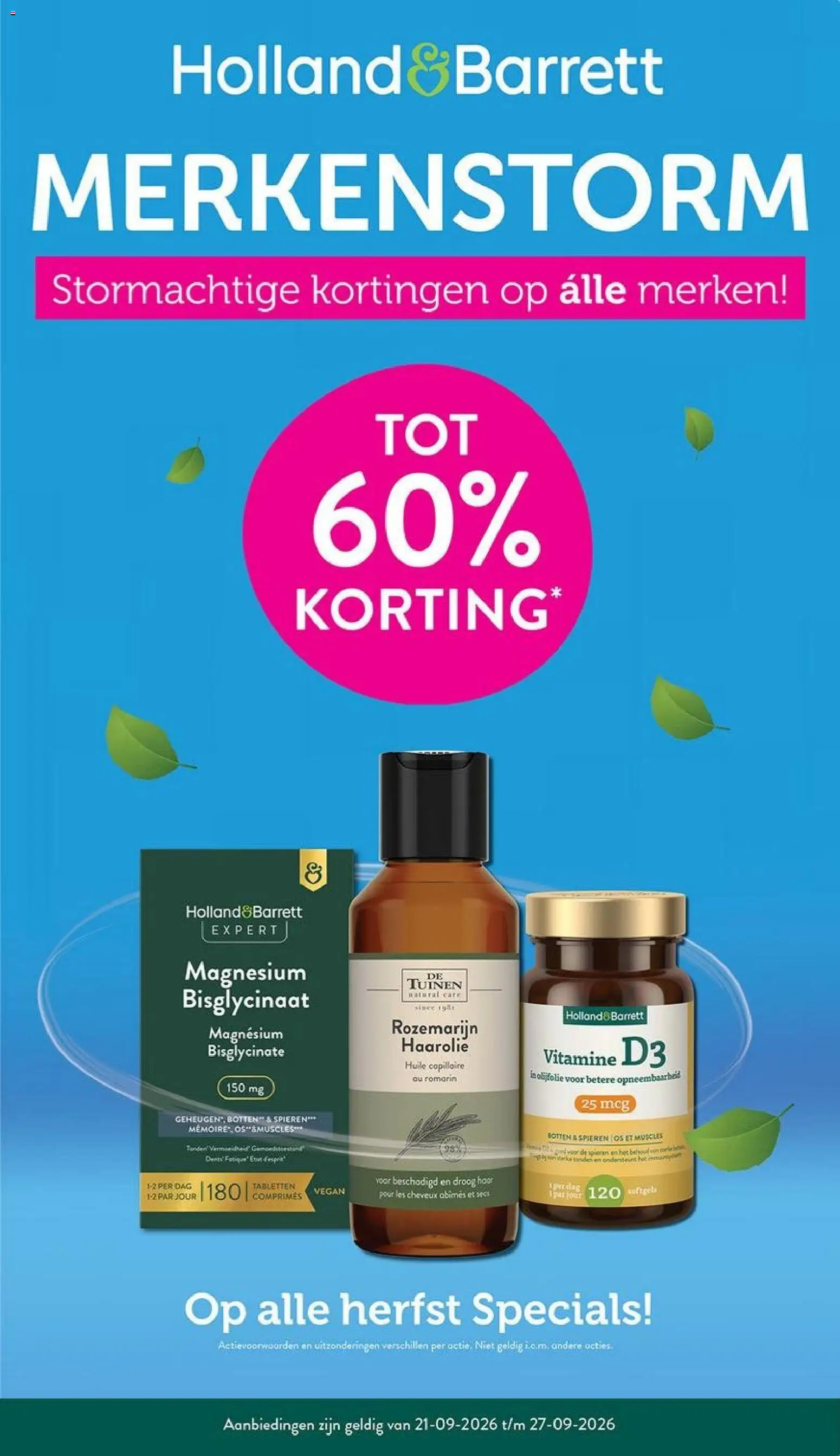 Voorbeeld van Holland & Barrett folder van winkel Holland & Barrett geldig vanaf 21-09-2026