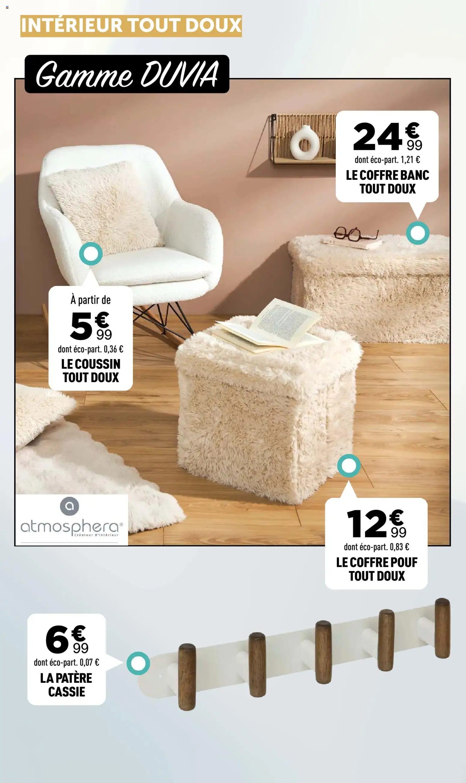 Prévisualisation de Centrakor catalogue Interieur douillet du magasin Centrakor formulaire valide 19/10/2026 - Pouf, Banc