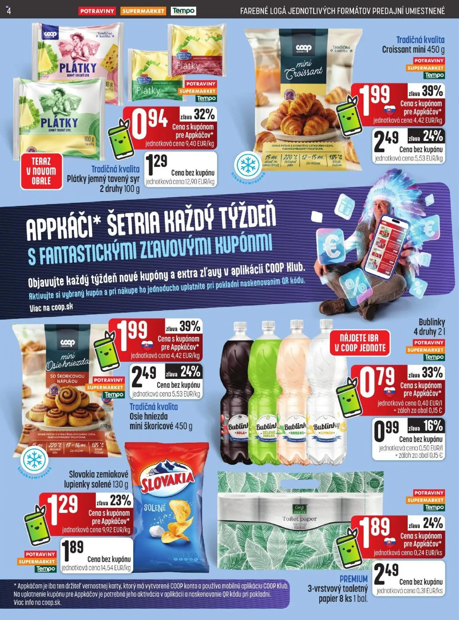 Náhľad COOP Jednota letáku platného od 22.10.2026 - Syr, Croissant, Pečivo, Tavený syr